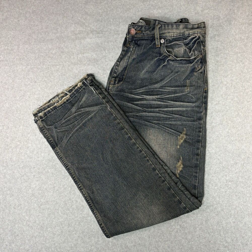 Vintage Jordan Craig Legacy Edition Baggy Wide Leg Jeans Men's 36x32 Distressed